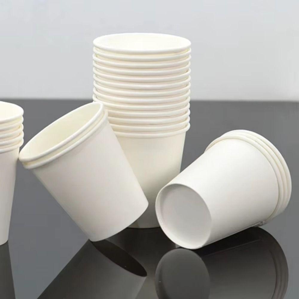 200Pcs Thickened Disposable Paper Cup Multisize Paper Cup Set Recyclable Tasting Cup Cafes Bistros