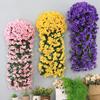 Outdoor Artificial Fall Fake Flowers Hanging Vines UV Resistant Faux Flowers Realistic Look Home Garden Decor