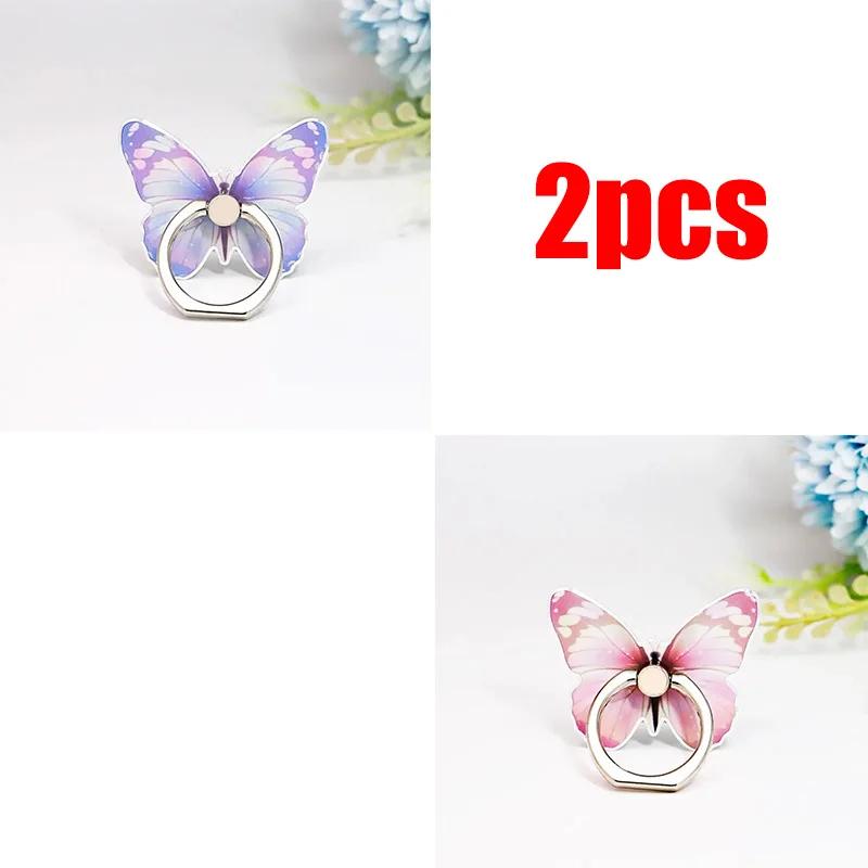 1/2 шт. Роскошный универсальный красивый держатель-кольцо для мобильного телефона в виде бабочки, подходит для мобильного телефона, держатель-подставка для мобильного телефона, сокет
