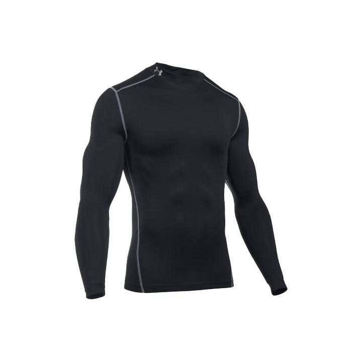 Under Armour Эластичный спортивный топ с высоким воротом для тренировок и фитнеса, мужские топы, черный 1265648-001