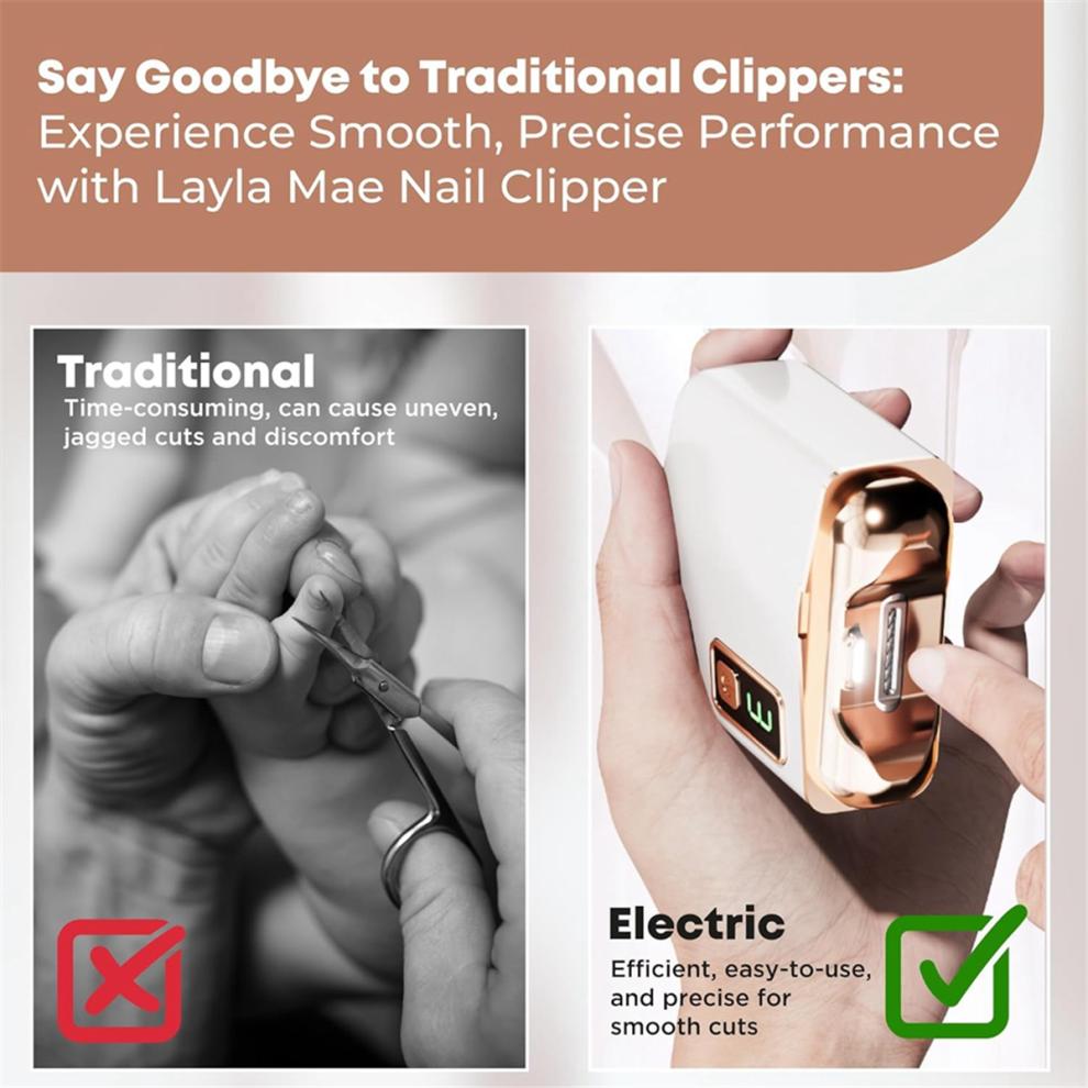 Automatic Electric Nail Clipper Trimmer Rechargeable Battery Fingernail Toenail Cutter for Kids Adults Seniors Women Men