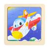 Маленький детский деревянный пазл-самолет из 9 частей, мультяшный пазл, детская развивающая игрушка для раннего образования