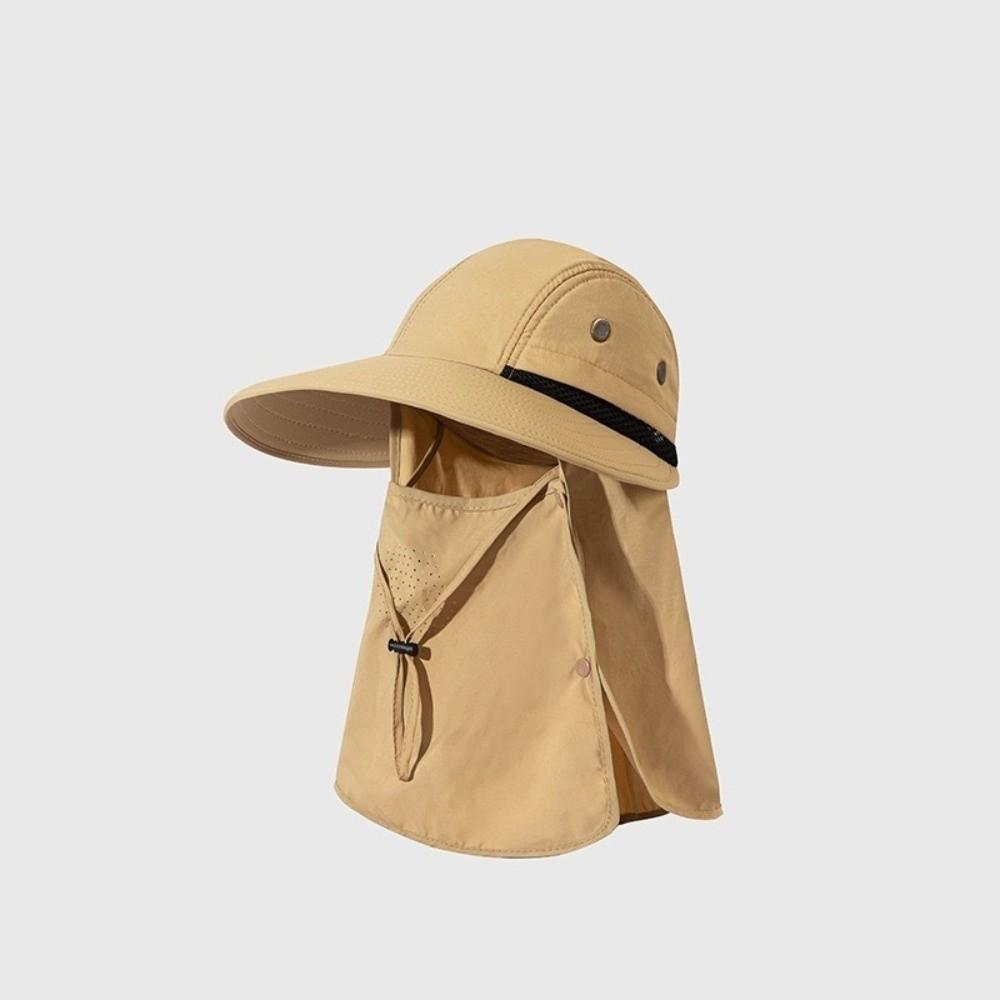 Breathable Fishing Hat Waterproof Full Face Coverage Hat Professional Neck Flap Sun Hat  Summer