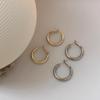 Trendy 2023 Gold Circle Hoop Earrings - French European Niche Stud Design for Women