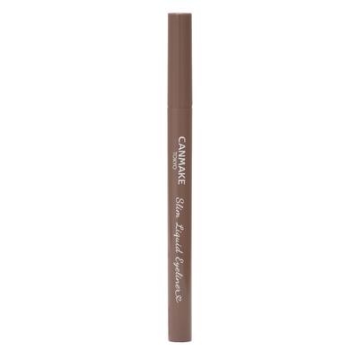 CANMAKE Slim Liquid Eyeliner 03 Chaba Greige Кисть для подводки глаз Водостойкая Содержит ингредиенты сыворотки Greige Ультратонкая