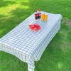 Plaid Disposable Tablecloth Waterproof Checkered Table Cover Outdoor Tablecloth for Picnic Camping Barbecue Parties
