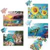 Kathfly 4 Pack 16 Piece Big Jigsaw Puzzle Dementia Disease Товары и занятия для пожилых людей Болезнь Познание Игра Легкая головоломка для пожилых людей с 1