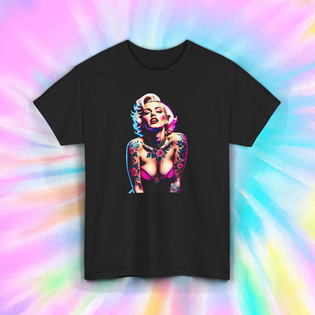 Tattoo Pinup T-Shirt Retro Rockabilly Girl Inked Beauty Graphic S-5XL