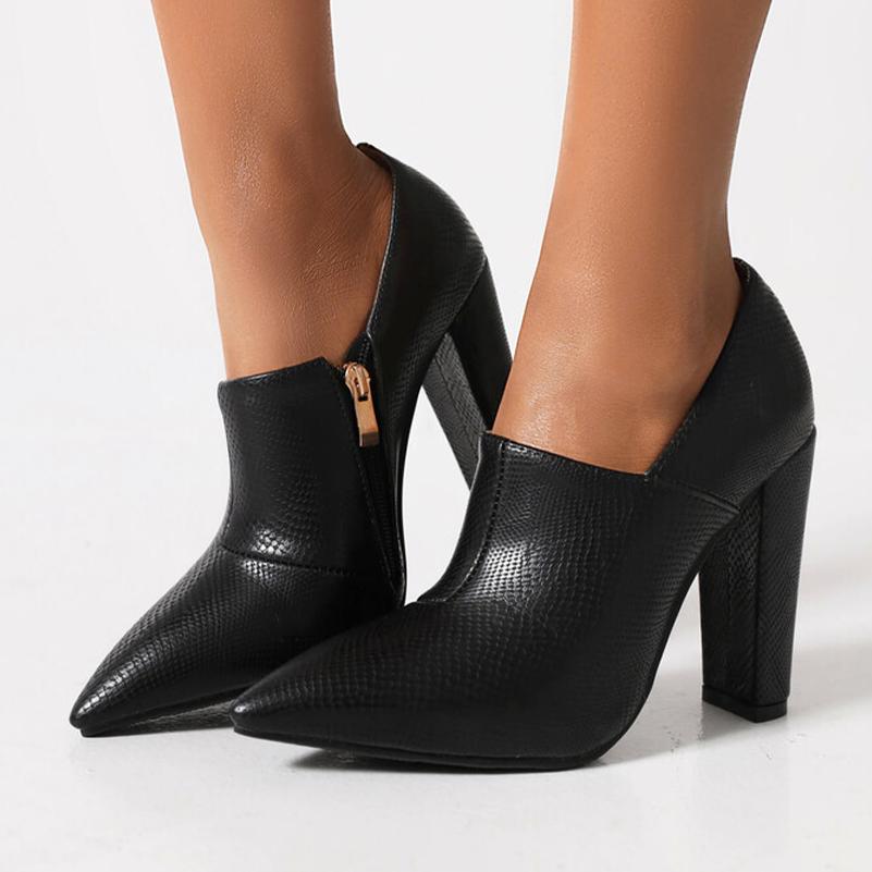 Женские туфли-лодочки на тонком высоком каблуке с острым носком, модная вечерняя обувь на молнии, весенне-осенняя обувь, черный, белый, желтый, красный, 34-43