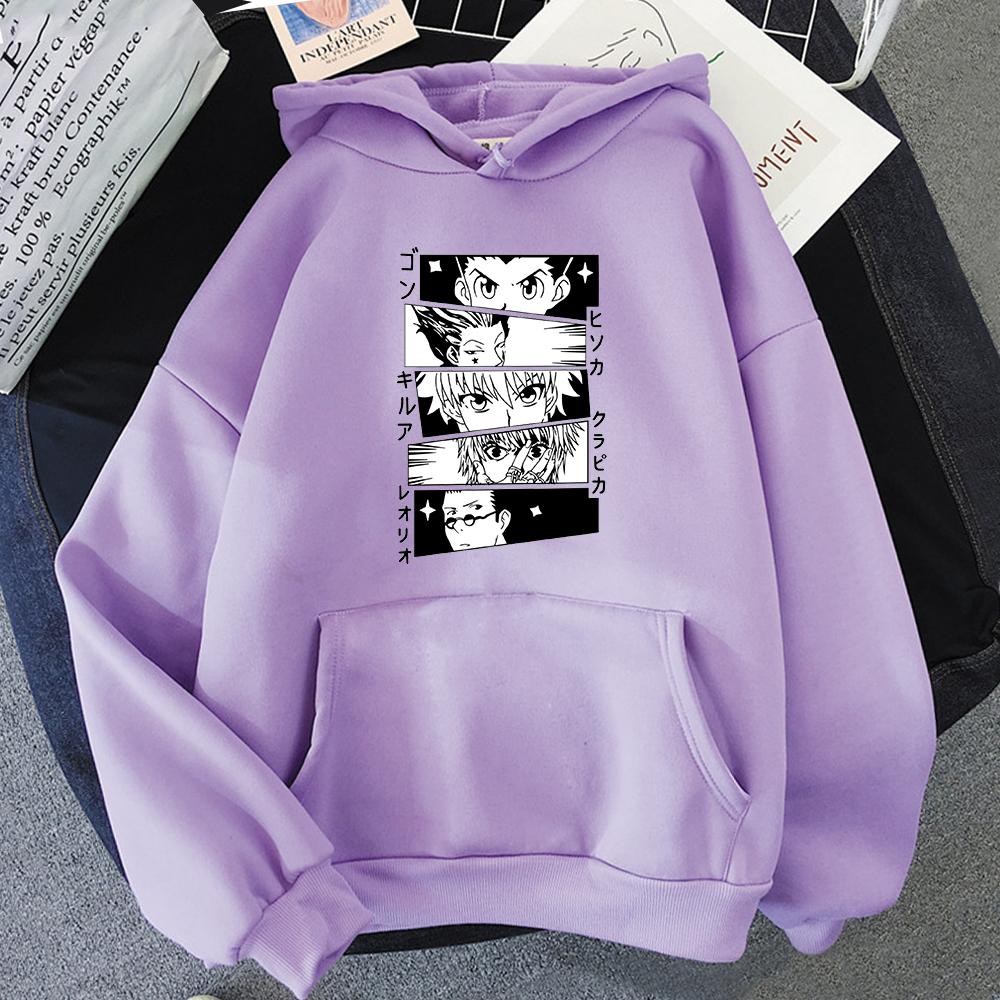 Милые толстовки унисекс Hunterxhunter Hunter X Hunter, женские пуловеры унисекс, толстовки с капюшоном Killua Zoldyck Hisoka, 90-х годов, аниме, толстовка