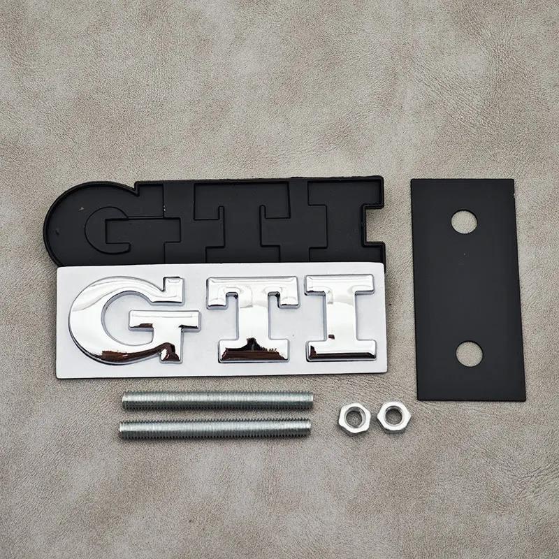 Hot 3D Metal Logo GTI Badge Car Front Grille Emblem Rear Trunk Sticker For Volkswagen VW Golf 4 5 6 7 3 MK2 MK3 MK4 Mk5 Polo Tig