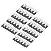 10Pcs Terminal Strip 400V 25A Red Copper Flame Retardant PVC Fork Type Terminal Blocks for Appliance Industry Power TB