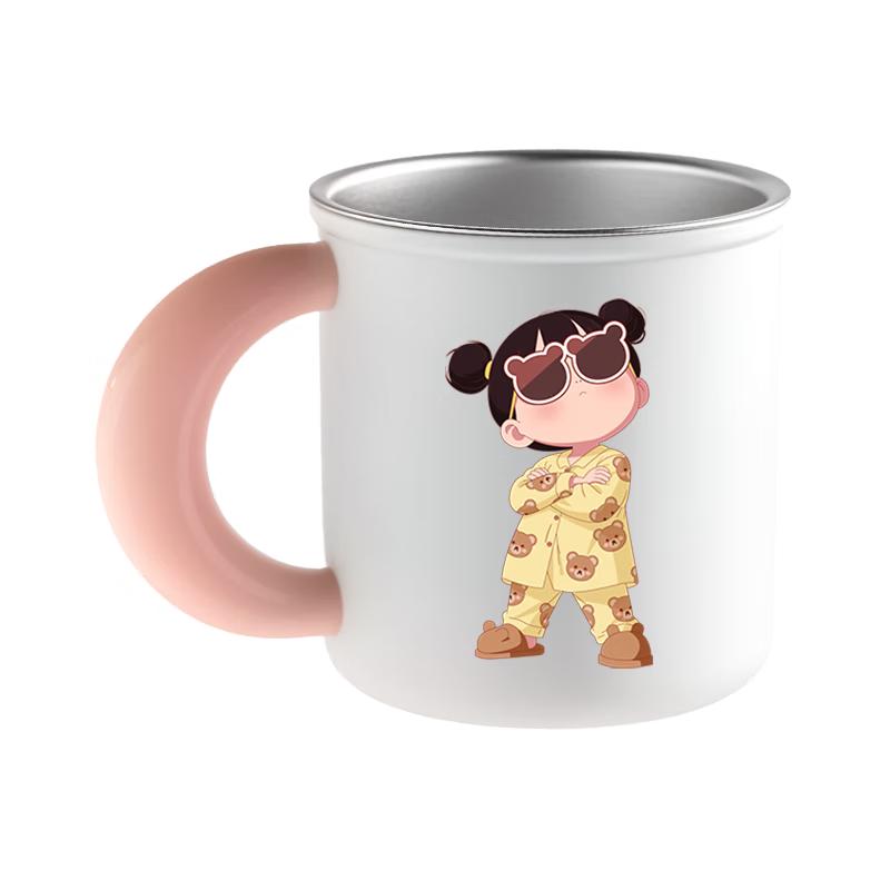 Daisy Leaf Stainless Steel Mouthwash Cup