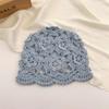 Шапка-косынка Ажурный цветок Модный дизайн Женская шапка Корейский стиль Шапка Шерстяная вязка Ручная вязка