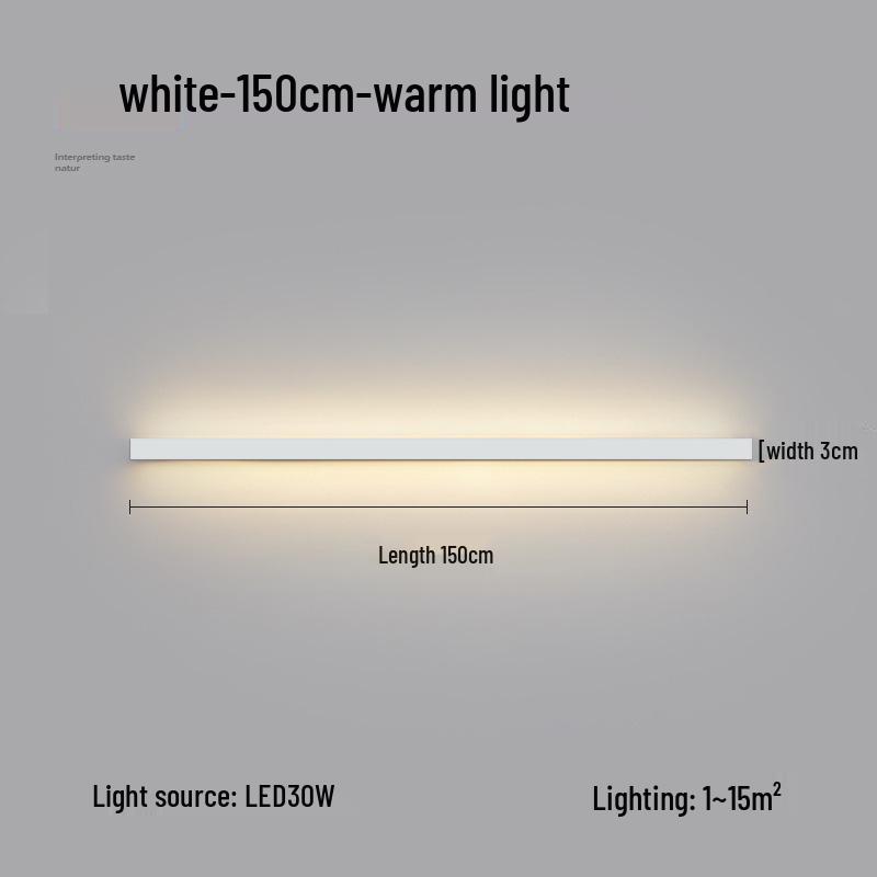 Minimalist Modern Long Strip Wall Lamp for Bedroom, Living Room, or Sofa Side