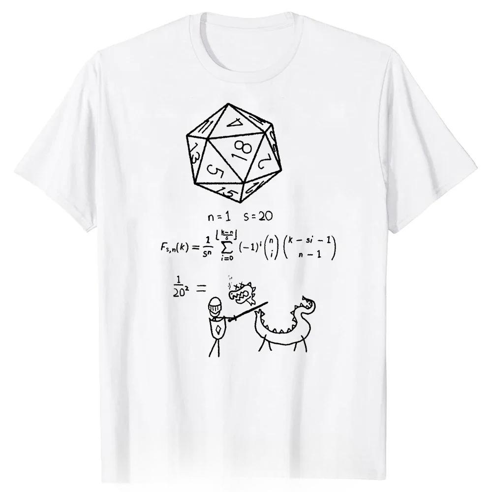 Novelty The Science of 20 Sided Dice T Shirts Graphic Streetwear Short Sleeve DND D20 Dungeon Gamer Dragon Dice T-shirt
