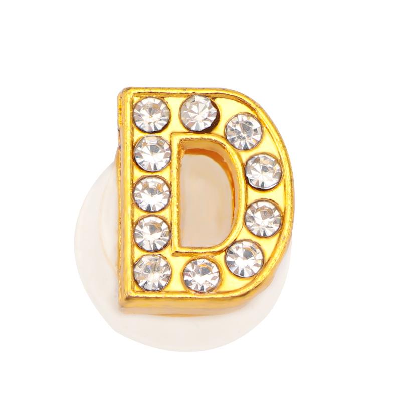 Новые золотые буквы алфавита, шармы для обуви, металлическая кнопка, стразы, корона, украшения для обуви, аксессуары для садовой обуви для женщин, мужчин, 1 шт.