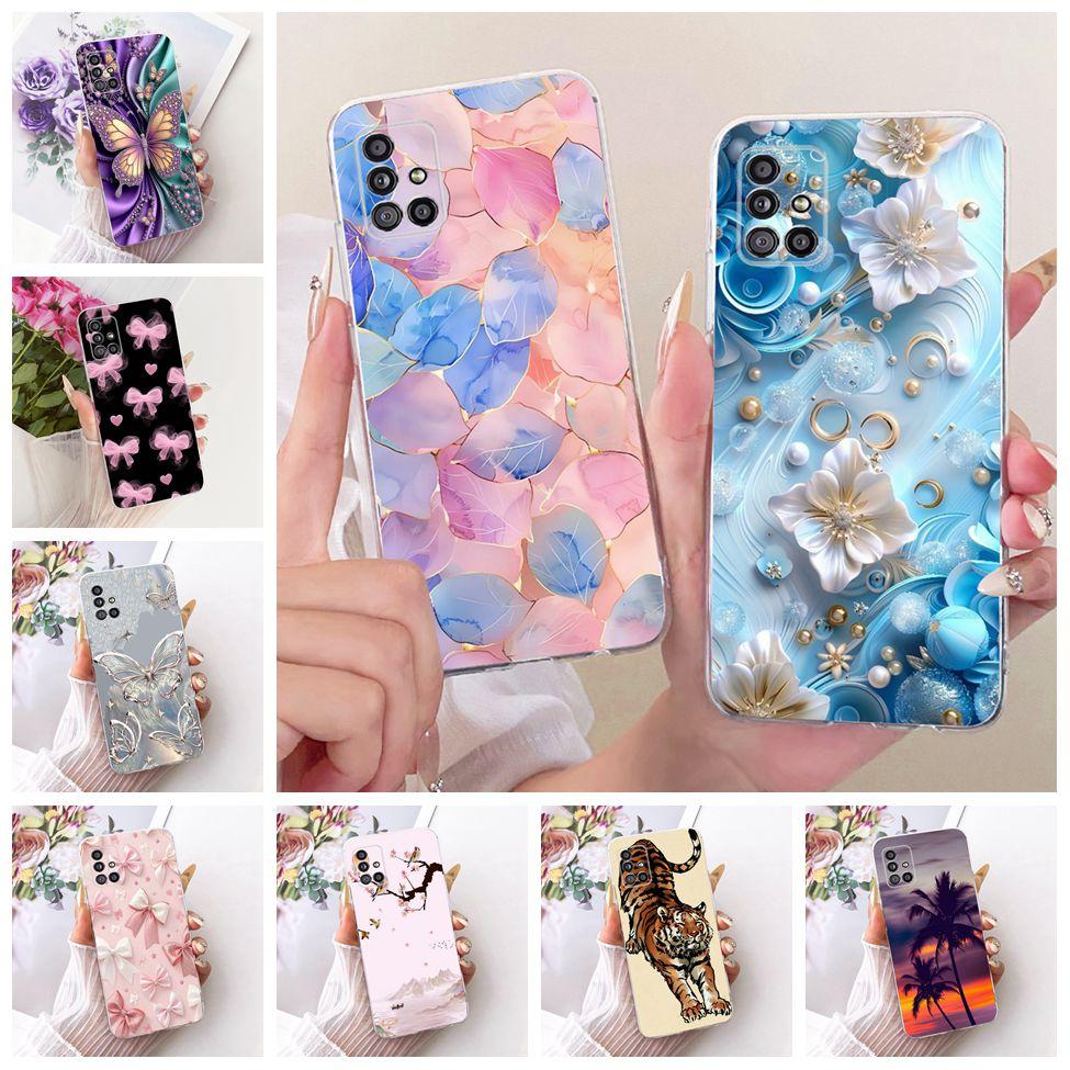 For Samsung A51 5G Clear Case A516F Cute Cat Fashion Butterfly Funny Painted Cover For Samsung Galaxy A51 5G Casing A516B