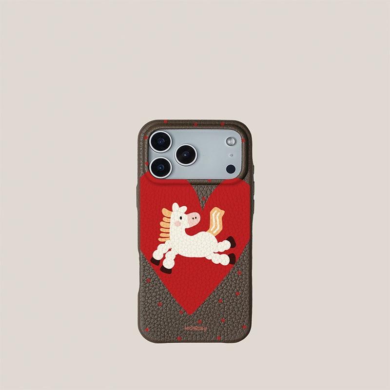 Love Horse подходит для чехла на мобильный телефон Apple 17pro 16proma x мягкий силикон 13p искусственная кожа 12pro мультяшный 11