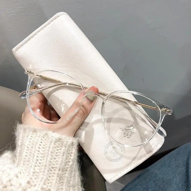 Luxury Brand Myopia Glasses Anti-Blue Light Computer Eyeglasses Women Fashion Prescription Near Sight Glasses Diopter 0 To -4.0