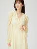 Variation Ruffle Gown Dress SHFO221053 YEL F [Sneider Home] Women's
