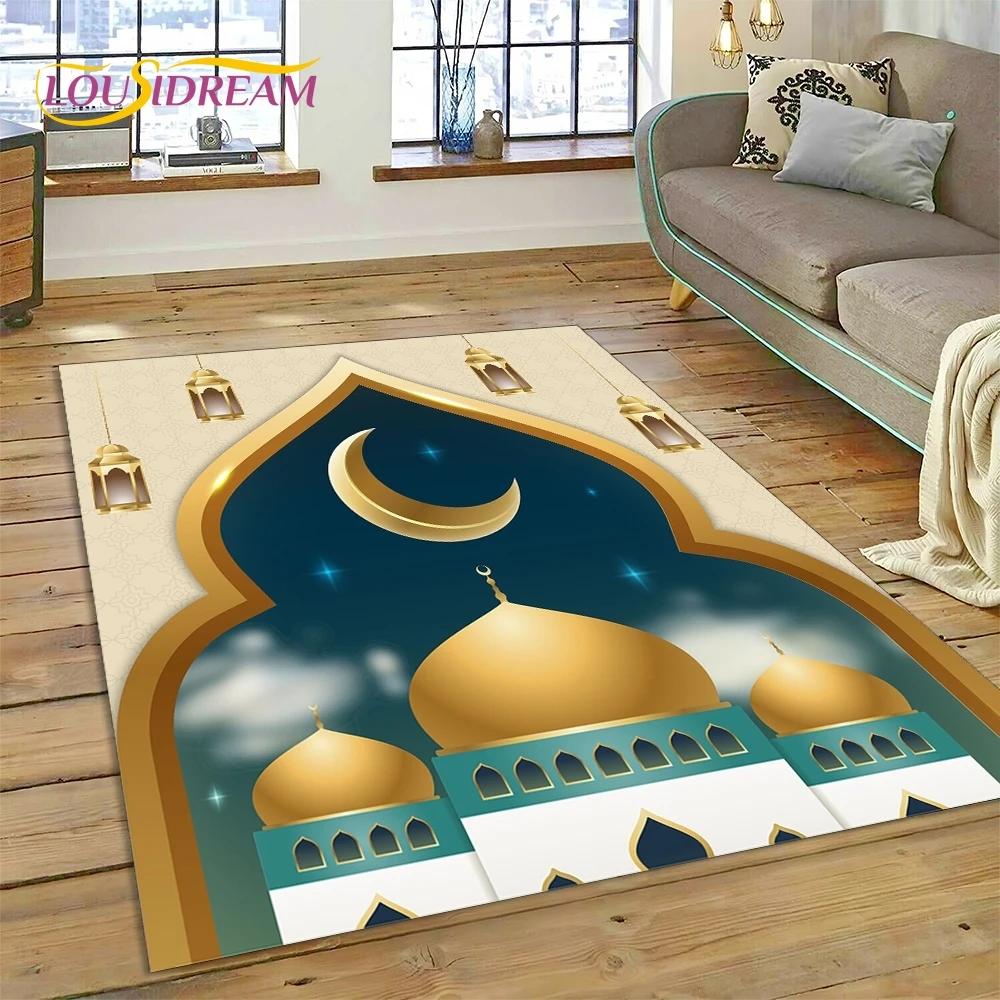 Мусульманский Ислам Молитва Коленопреклонение Поли Коврики Мандала Ковер Ковер для Спальни Гостиной Дома Диван Украшения, Большой Декор Напольный Коврик