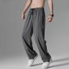 Ледяные брюки мужские летние ультратонкие свободные прямые большие размеры молодежные спортивные быстросохнущие повседневные широкие брюки
