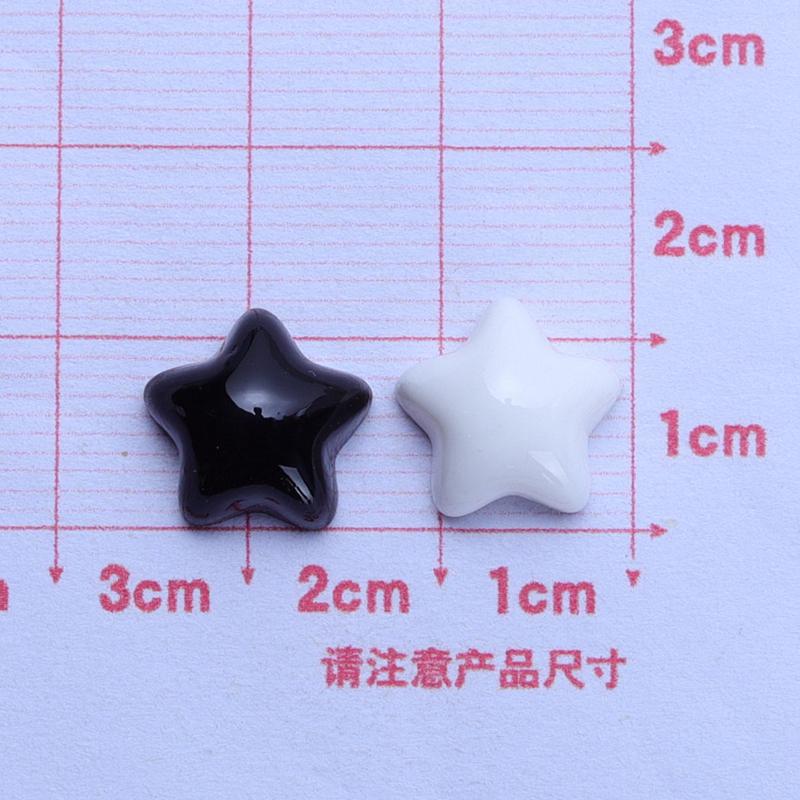 20 Pcs Cartoon Black And White Peach Hearts, Cat Claws Resin Scrapbook Diy Decorative Hair Clip, Pendant Jewelry Parts A67