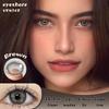 Eyeshare Цветные контактные линзы года Натуральные карие цветные линзы для макияжа глаз Синие модные контактные линзы Серые косметические линзы 1 пара