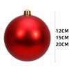 Праздничное украшение 12/15/20 см Рождественский шар Матовая отделка Шарообразная форма Новогоднее украшение Рождественское украшение Торговый центр