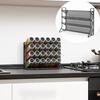 4-ярусная кухонная полка для специй из углеродистой стали, экономичная по пространству, стойка для хранения бутылочек со специями, многофункциональный органайзер для баночек с приправами