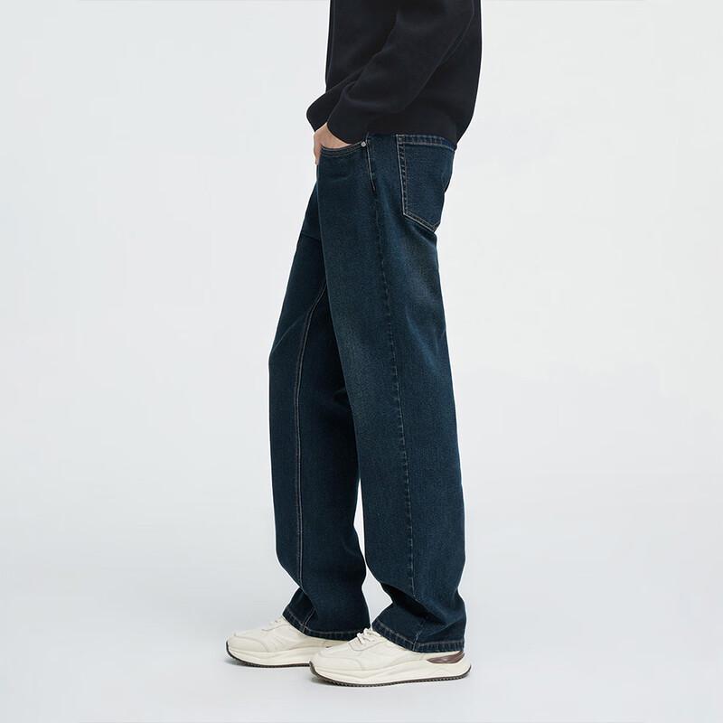 GIOVANNI VALENTINO Мужские осенне-зимние повседневные джинсы прямого кроя из матового денима