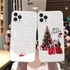Christmas and New Year Gift White Phone Case For iPhone 13 Pro 11 Pro Max 12 Mini XS XR SE 8 7 Plus Fashion Girl Cover Fundas