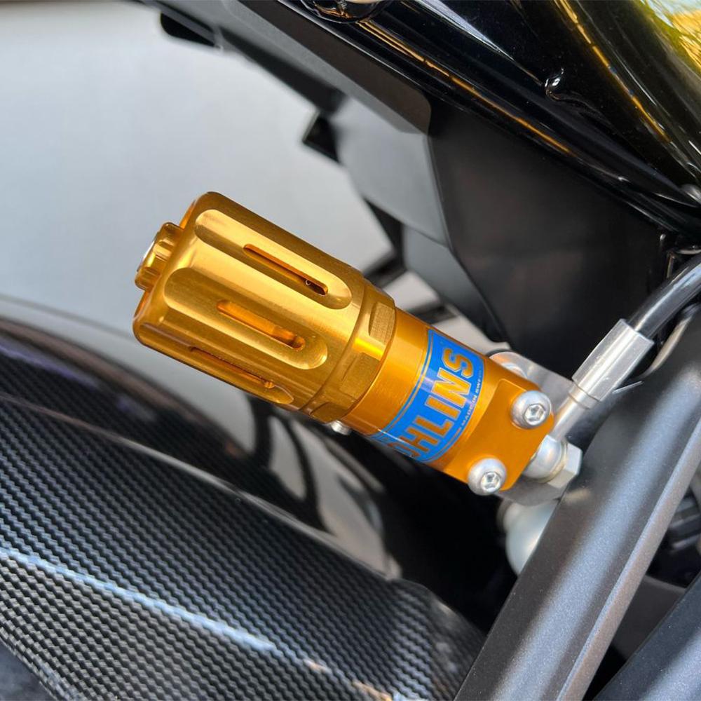 For Ohlins Mono Suspension With S36 S46 TTX36 Preload Grip Rear Shock Absorber Preload Adjuster Knob Aluminum Cover Cap Z900RS