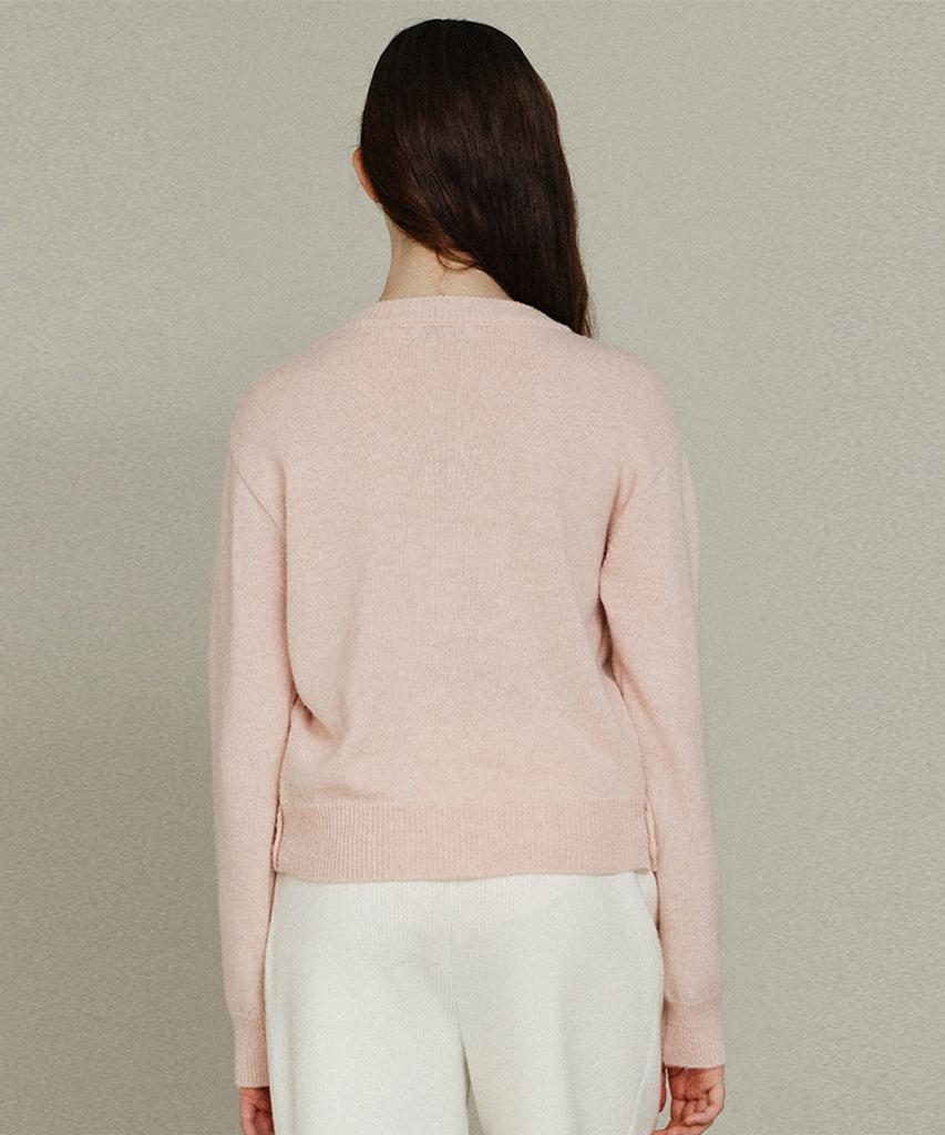 ITOV SEOUL Slit Button Round Knit Pk