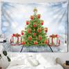Christmas Tree Snow Scenery Tapestry Bedroom Living Room Home Christmas Wall Decoration