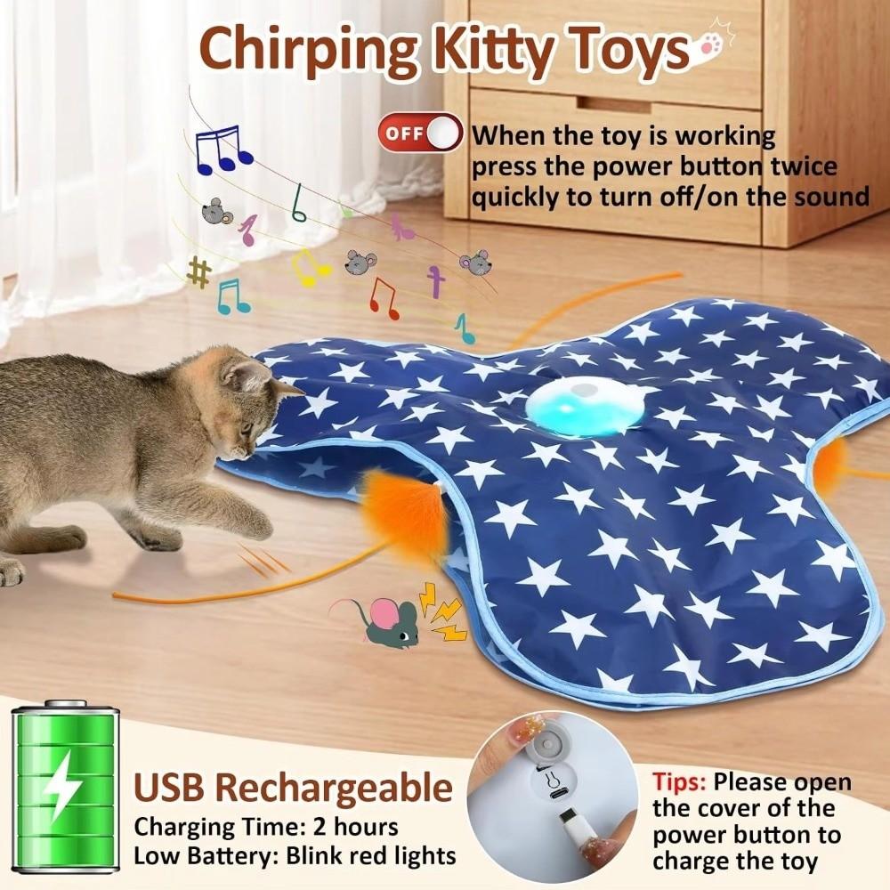 Electric Hide and Seek Cat Toy Motion Activated Interactive Cat Toys  Relieving Boredom