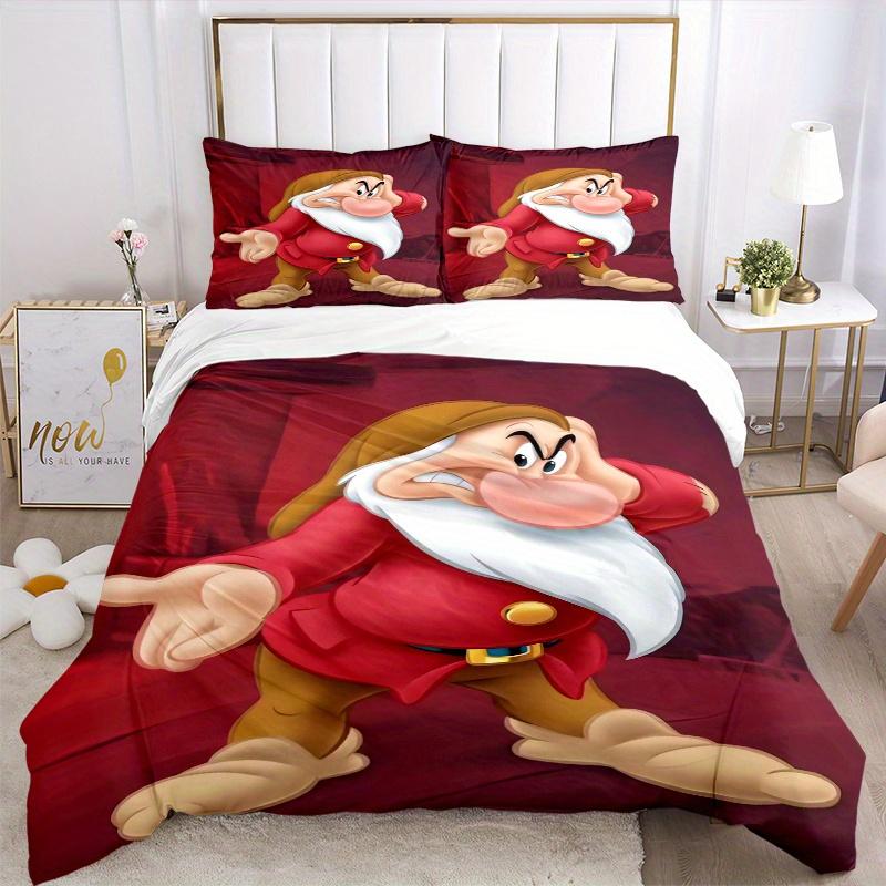 3pcs Grumpy the Dwarf Bedding Set - 1 Soft Quilt Cover + 2 Pillowcases, Machine Washable - Suitable for All Seasons, Perfect Gift for Family and