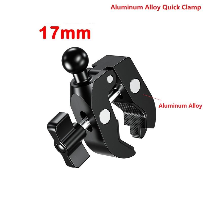 17MM 25MM Aluminum Alloy 1'' Ball Handlebar Clamp Mount Base Mount 1'' Ball for Double Socket Arm Bike Motorcycle Phone Holder