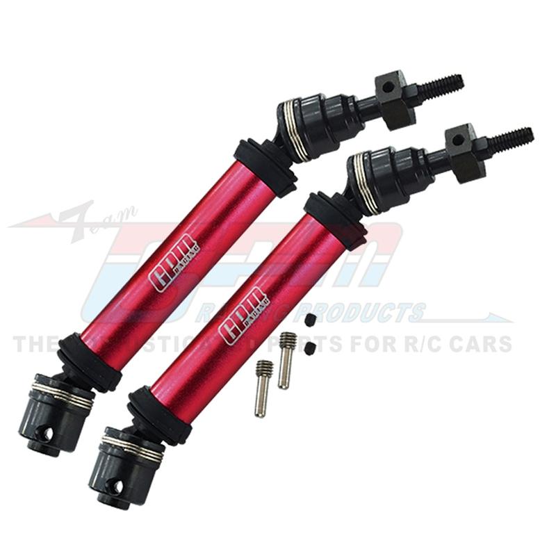 GPM Metal Aluminum Front Drive Shaft Assembly Front CVD Universal Joint 6851A 6851R 6851X for 1/10 Rustler Hoss Stampede 4X4 VXL