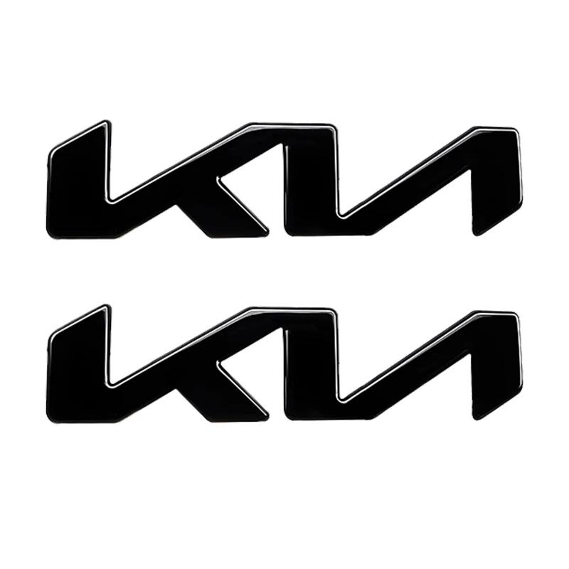 AHO1 2Pcs Car Front Head Hood Bonnet Emblem Rear Trunk Logo Stickers KIA K9 Sportage Niro K5 Carnival EV6 EV9 EV3 K8 Stinger