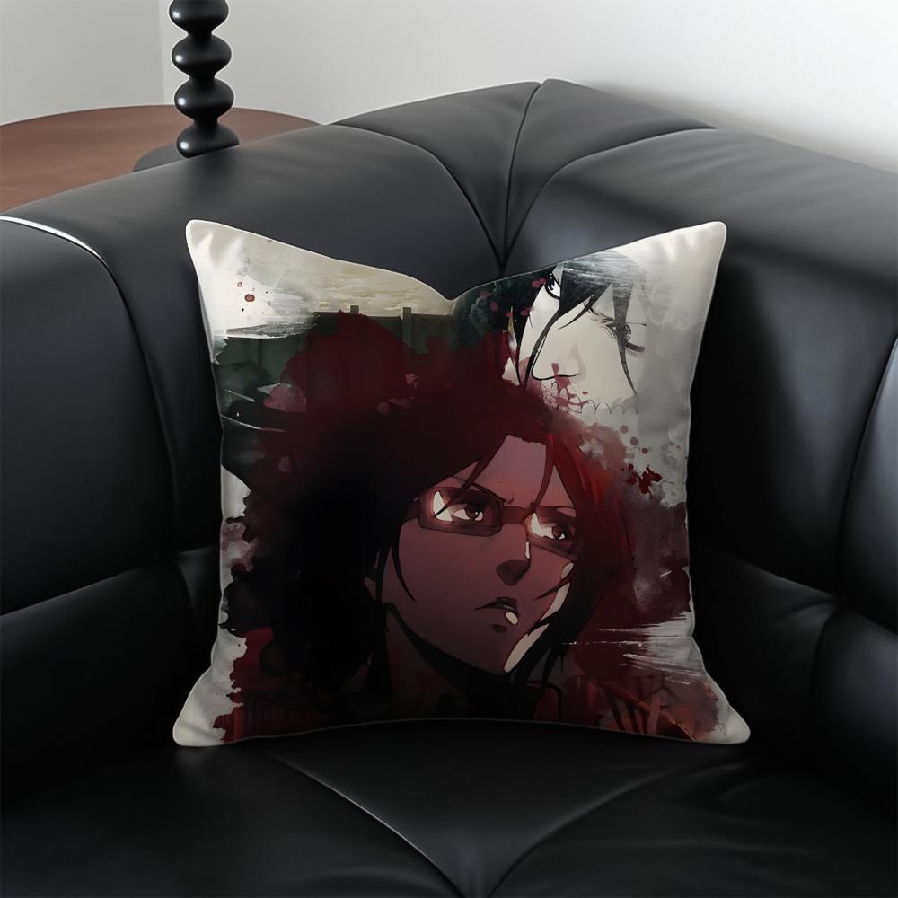 Anime Epic AAttack on TTitan Cushion Cover Pillow Case Antidustmite Invisible zipper silky short plush Sofa cushion