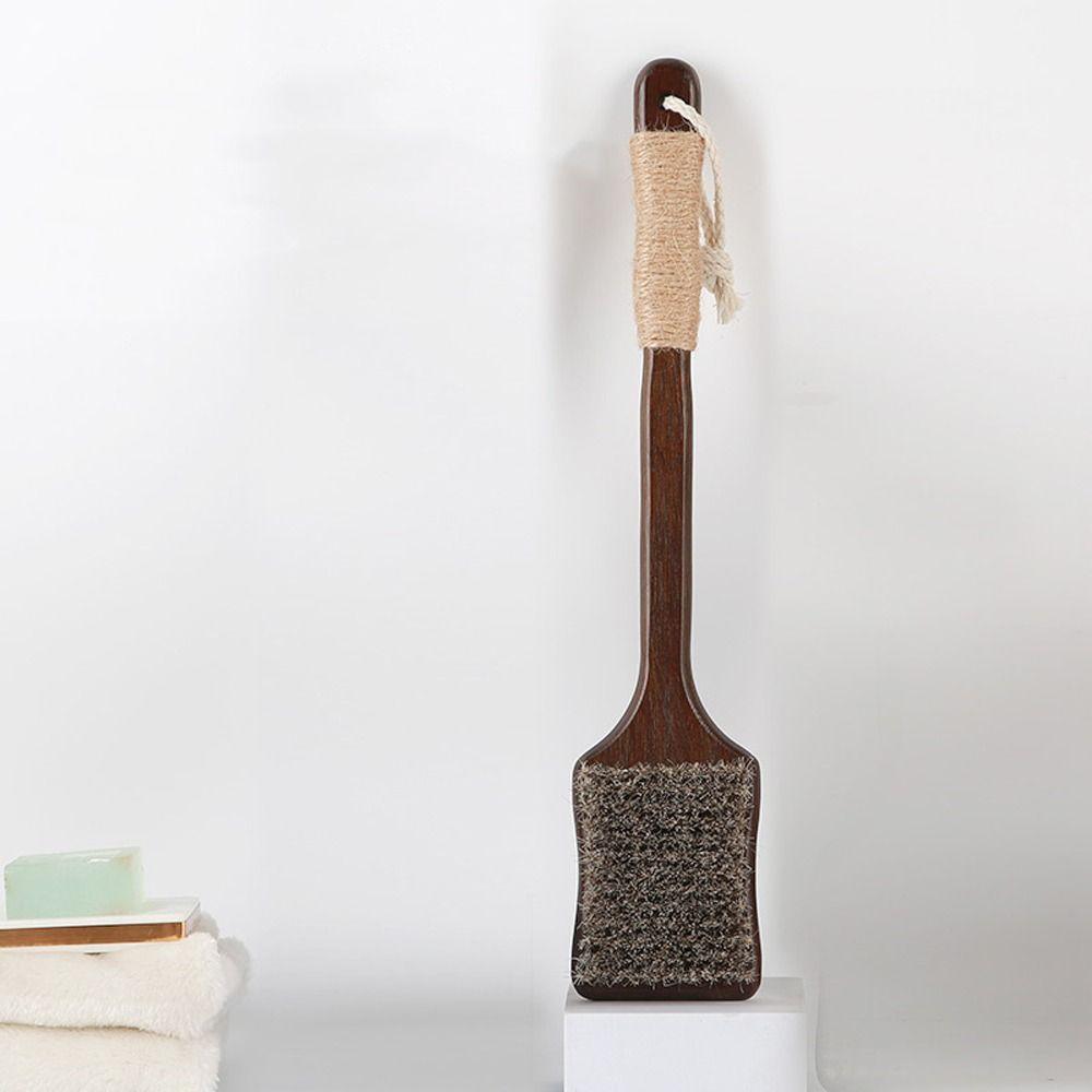 Wood Long Handle Brush Soft Bristles Back Scrubber Bath Exfoliating Brush  Bathroom Tools