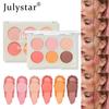 Julisatr, 6 цветов, румяна для теней для век, матовые розовые, милые тени для век, тарелка для женского макияжа, стереоскопическая контурная корейская косметика