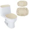 2Pcs/Set Thickened Toilet Seat Cover Solid Color WC Cover Toilet Dust Cover  Home Bathroom