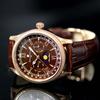 Часы Moon Phase Multi Calendar 5 ATM Waterproof Business Formal Leather Belt Limited Model Pink Gold Brown [Salvatore Mara] Men's SM24110-PGBR