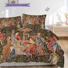 Medieval period art court bedding, duvet cover, pillowcase, home decoration, birthday gift (1 * duvet cover+2 * pillowcase, coreless)