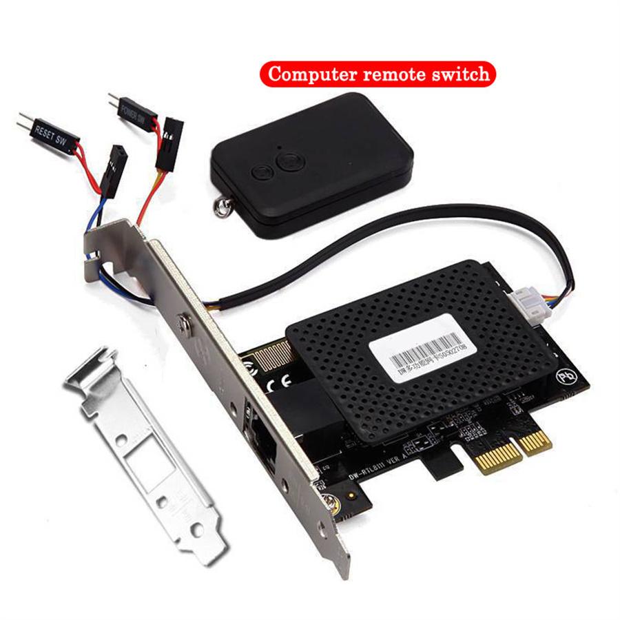 1000Mbps Gigabit Ethernet PCI-E PCI Express RJ45 Network Card Computer Desktop PC Power Switch On/off  with Controller