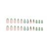 Spring Almond Fake Nail French Cat Eye Manicure Nail Piece Flower Nail Piece Butterfly Manicure Patch