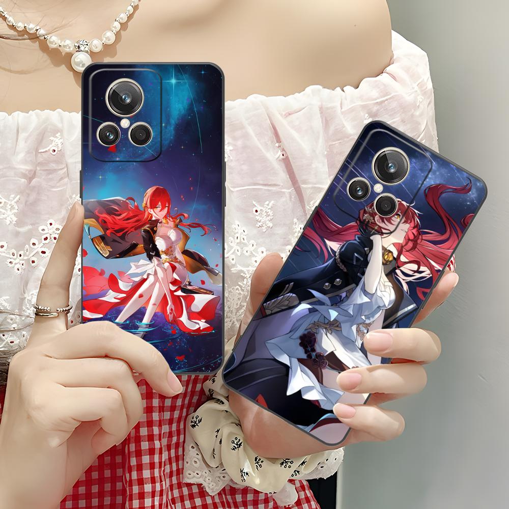 HSR Himeko Матовый ТПУ Чехол для Мобильного Телефона для Realme 15 14 13 12 11 10 9 Pro Plus T i Lite 5G Цветной Печатный Чехол